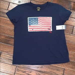 American Flag RL tee